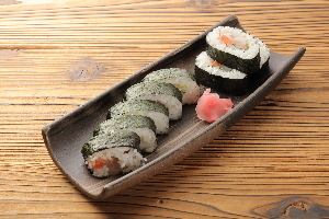 Specialty seafood thick sushi roll
