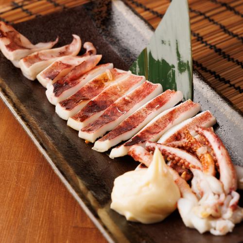 イカの一夜干し　～肝ソース添え～