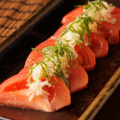 チャンジャクリームチーズ和え / ガリトマト