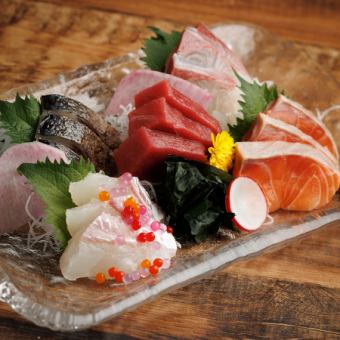 お造り5点盛り合わせ「上」