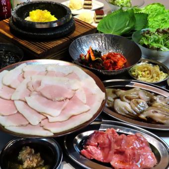 【平日限定・100分飲み放題付】本場韓国を堪能♪チュクミや蒸し豚等女子会コース4980円