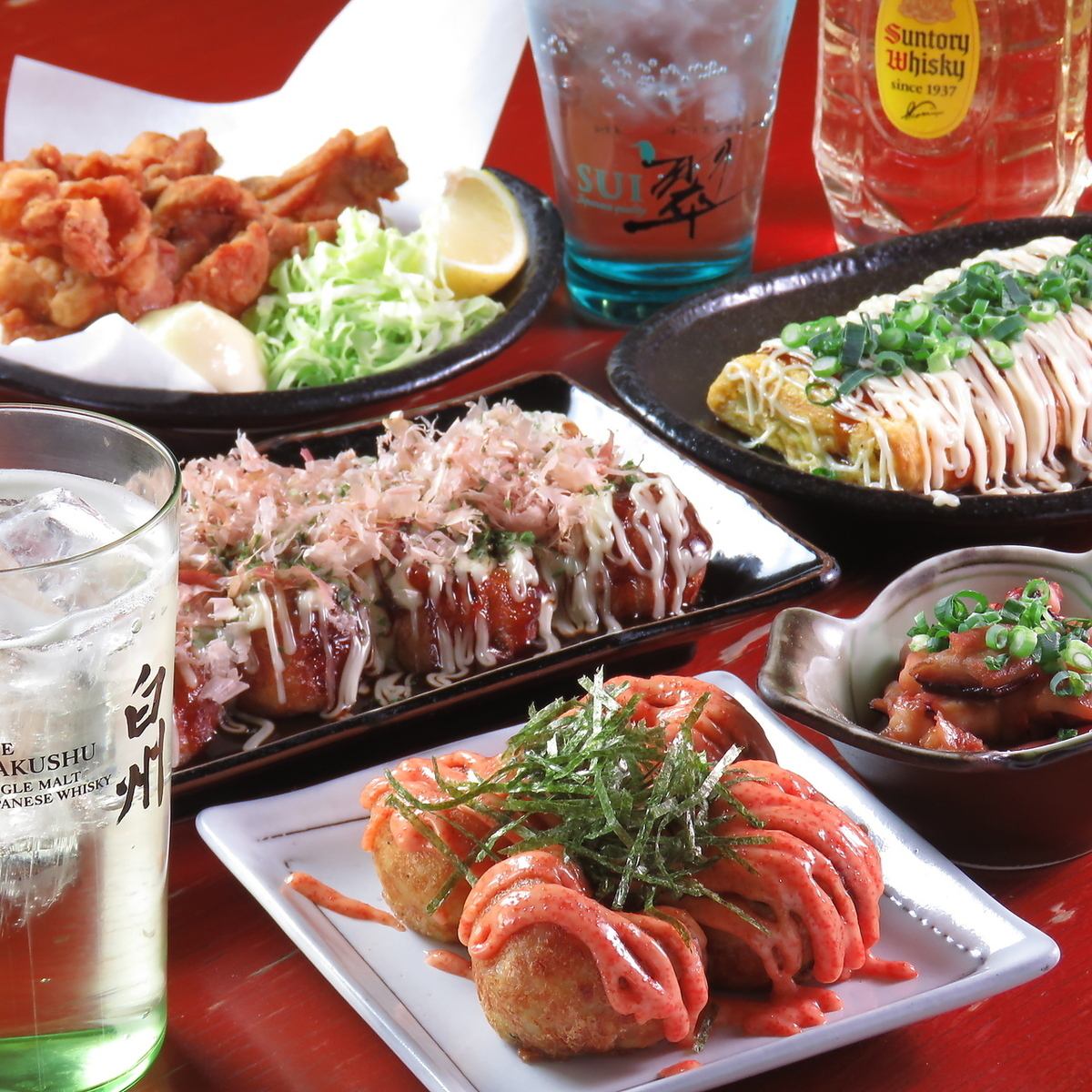 たこ焼きやお酒を深夜まで楽しめるのが魅力♪