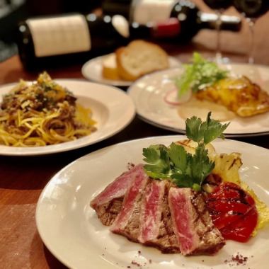 【ご褒美に★料理のみ】肉料理や魚料理をはじめとする人気MENU♪全7品　4950円(税込)