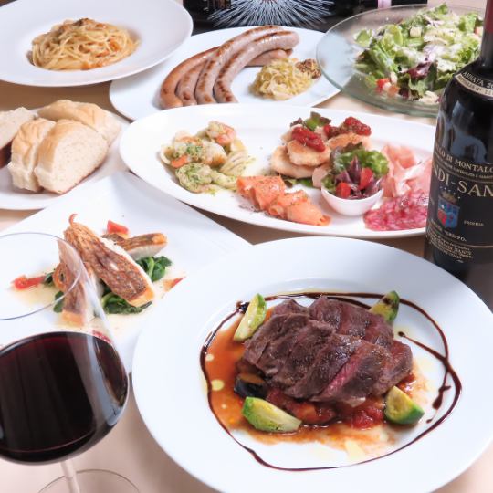 【120分飲み放題付】お肉とお魚のメインを含めたランクアップコース！7700円（税込）《11品》