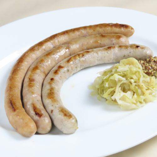 無添加自家製ドイツソーセージ3種盛り合わせ