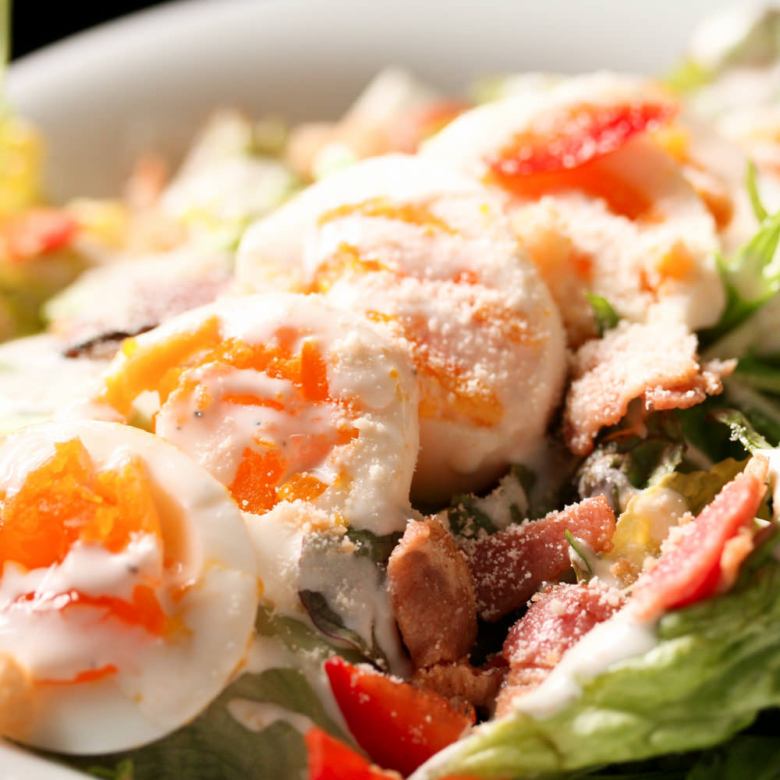 Onsen egg caesar salad