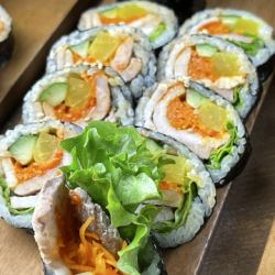 海苔で巻いたよ　サムギョプサルキンパ