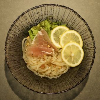 生ハムのレモン冷麺