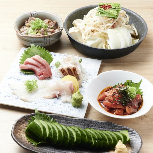 【お得な宴会】お造りや和牛すじ煮込みも！<2H飲み放題付きコース！5000円(税込)>