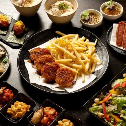 Newly renovated [Daruma Course] A classic course featuring shrimp and oysters as the main ingredients ≪Includes 2 hours of all-you-can-drink≫