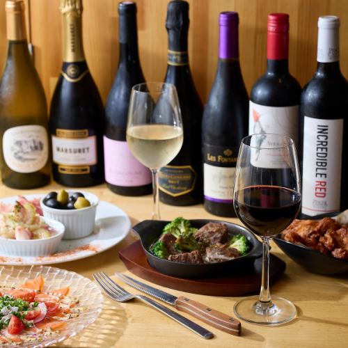 自慢の料理やワインを提供
