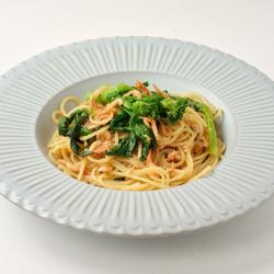 日式醬汁櫻花蝦與油菜花