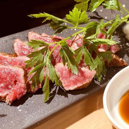 [OK on the day! Chef's choice course] Seared red beef, fried chicken, fried egg, etc. 3,800 yen with all-you-can-drink for 2 hours!