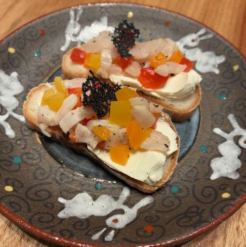 白身魚のブルスケッタ  2切れ