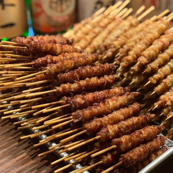 We also have a wide variety of skewers other than chicken skin.