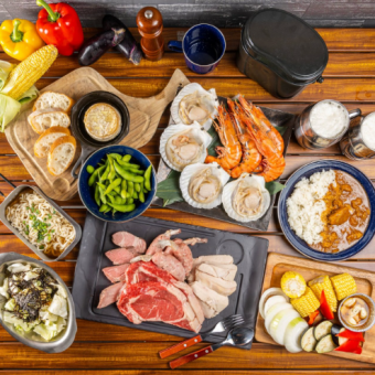 [Luxury BBQ] Standard plan with meat and seafood
