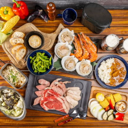 [Luxury BBQ] Standard plan with meat and seafood