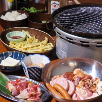 日～木限定♪90分50種飲み放題『ポッキリコース』ホルモン焼肉盛＋ごはん等《全7品食べ放題》