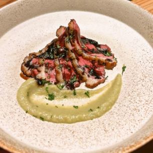 鴨ロゼと茄子ピューレ