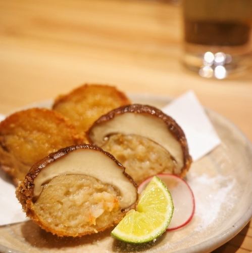 しいたけの海老詰め揚げ