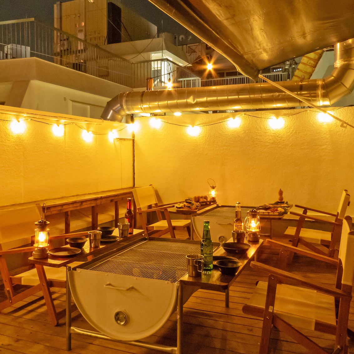 테라스석에서 전세 BBQ♪