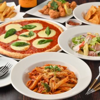 少人数利用も可【カジュアルコース】5品2H飲放題★お食事と飲放題をカジュアルに♪