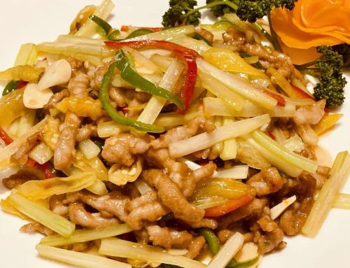 Stir-fried shredded Sichuan pepper