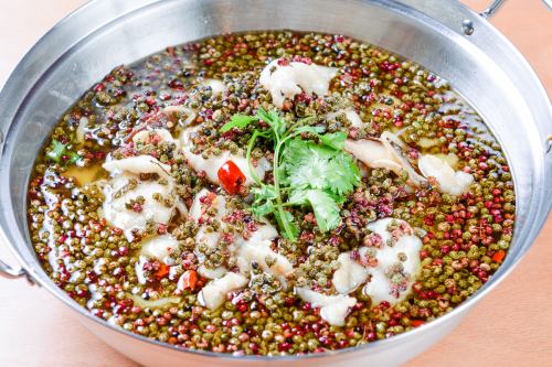 Stewed fish soup with sansho (Japanese sea bass or white fish can be selected)