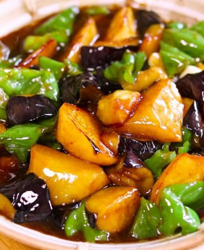 Stir-fried vegetables from the earth, Sanpo soy sauce