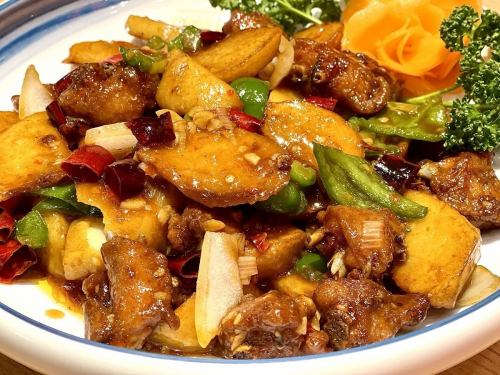 Xinjiang-style platter chicken