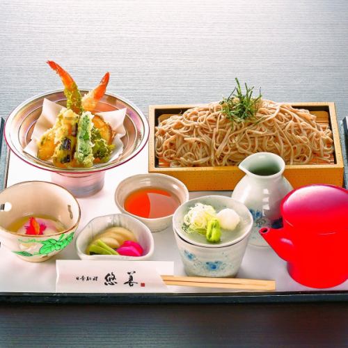 石烤zaru蕎麥麵配天婦羅