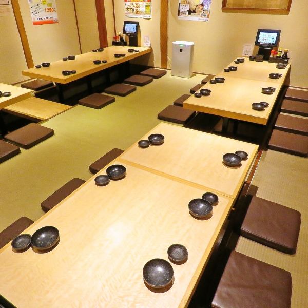 大中小宴会が愉しめるよう宴会スペースを完備。会社宴会や打ち上げなど大型宴会もお任せください！ご予約はお早めに！