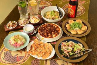 【120分飲み放題(Aプラン)】エビチリなど全8品！人気中華コース◇4000円(税込)