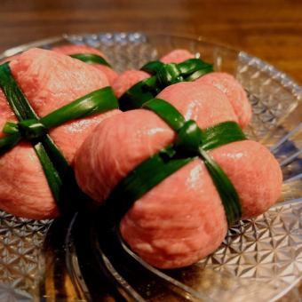 【事前予約制】「縛りネギタン塩、肉寿司、特選焼きすき付き春道コース」【5000円(税込)】