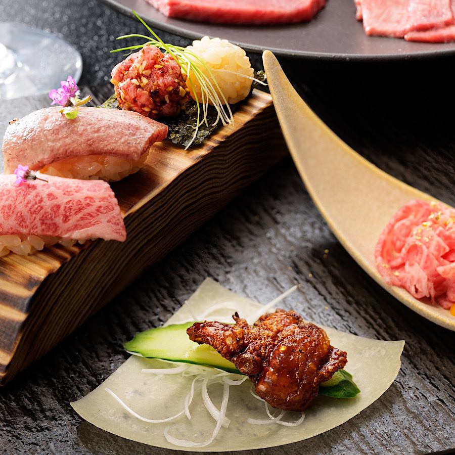 This is an example of a course that combines Wagyu beef with seasonal dishes.You can enjoy it in a private room.