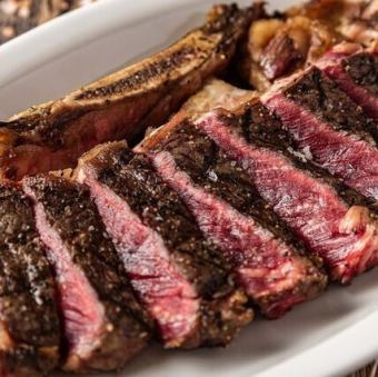 チュレタビーフの骨付き熟成リブロースステーキ　100g 