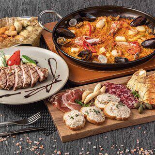 ☆Colt Course☆ 5-course meal including seafood paella + 2-hour all-you-can-drink for 5,000 yen (tax included)