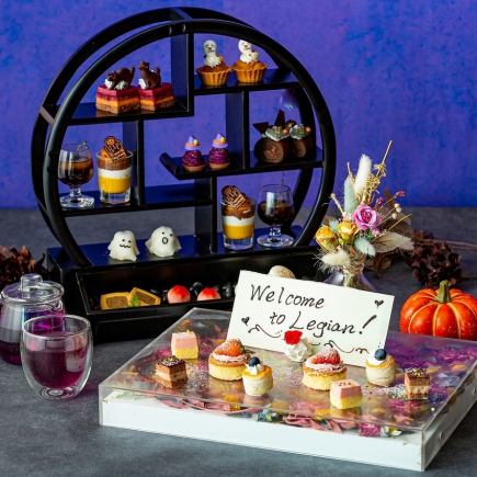 10/1~ [Halloween Sweets Afternoon Tea] Popular flower plate on SNS + fresh rose decoration