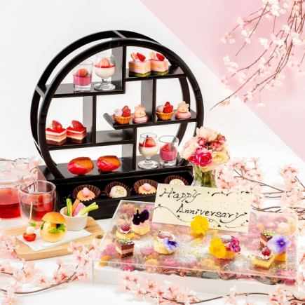 3/1~4/30 [Sakura & Strawberry] Spring Afternoon Tea + Popular Flower Plate Included