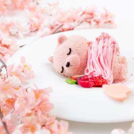 3/1~4/30 [Limited to 10 people per day/Sakura & Ichigo] Spring Afternoon Tea with your favorite bear