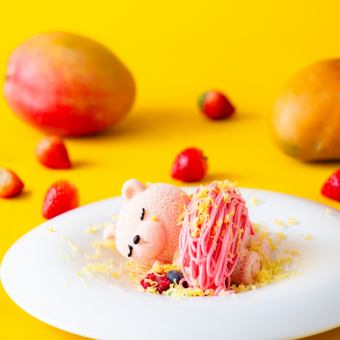4/25~6/30 [Limited to 10 people per day/Mango & Strawberry] Tropical Afternoon Tea with your favorite bear