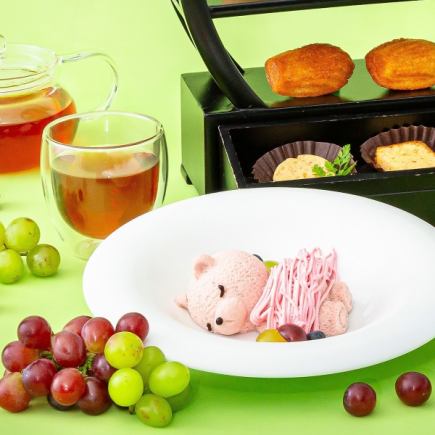 【가을×AfternoonTea】포도 다해의 하베스토어 후타눈+추천 칼라 쿠마짱+생 장미 장식