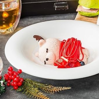 [Noel×AfternoonTea] Sparkling Christmas Afternoon + Favorite Color Bear + Fresh Rose Decoration