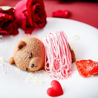 [Berry & Berry Afternoon Tea] Free cafe + favorite color bear + fresh rose decoration