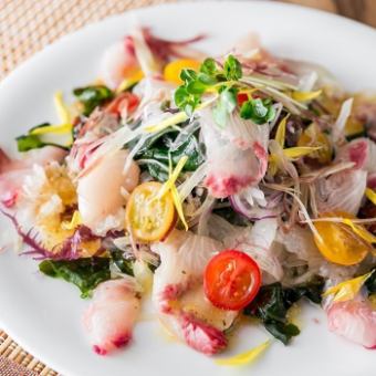Seafood Carpaccio Seaweed Salad
