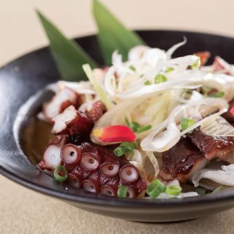 Octopus with green onion and ponzu sauce