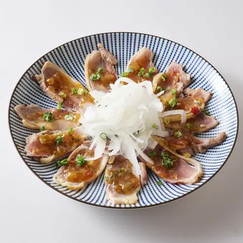 親鳥たたきの香味野菜ビネガーパッチョ