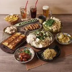 All-you-can-eat motsunabe (offal hot pot) and all-you-can-drink included: 5,500 yen