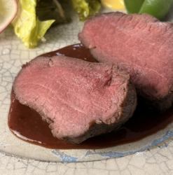 徳島産鹿肉のステーキ