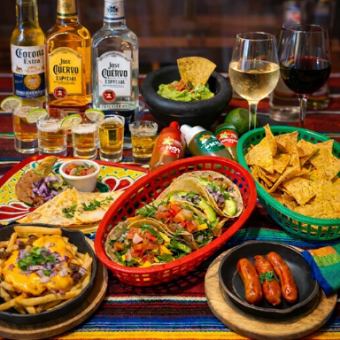 【メキシカンコース】◆女子会向け◆カクテル充実◆￥5000（税込）コース★乾杯コロナ１本つき